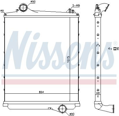 Радіатор інтеркулера Nissens 97082