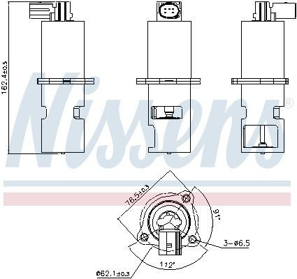 Клапан EGR Nissens 98154 ціна, від 76.81 USD