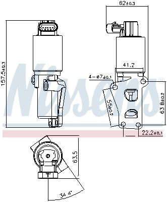 Клапан EGR Nissens 98170 ціна, від 71.29 USD