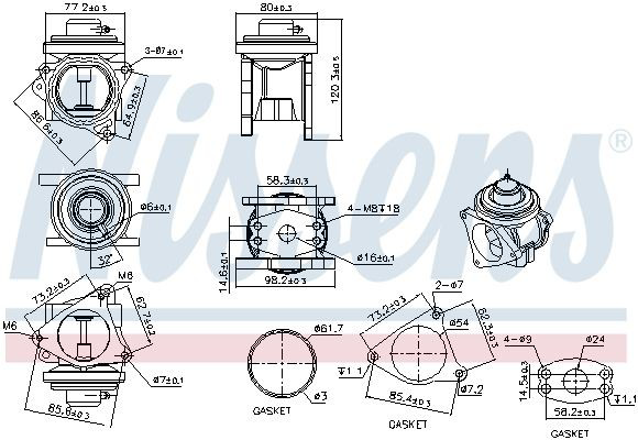 Клапан EGR рециркуляції газів Nissens 98173