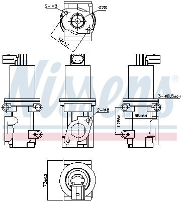 Клапан EGR Nissens 98193 ціна, від 60.64 USD