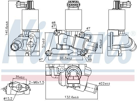 98195 Nissens Клапан рециркуляції відпрацьованих газів EGR
