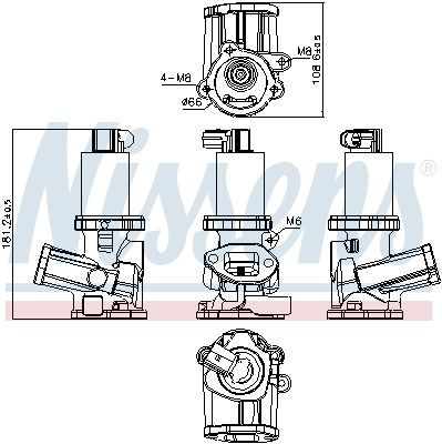 Клапан EGR Nissens 98210 ціна, від 46.93 USD