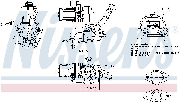 98232 Nissens Клапан рециркуляції відпрацьованих газів EGR