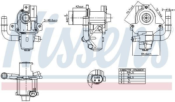 98264 Nissens Клапан рециркуляції відпрацьованих газів EGR