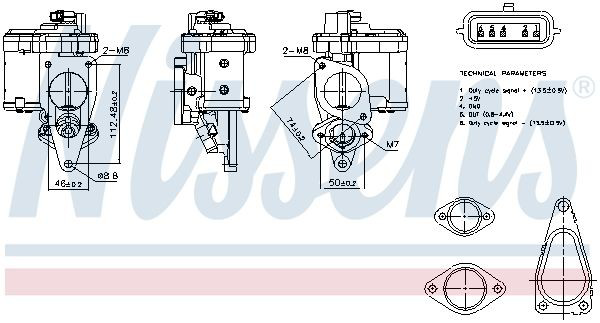98272 Nissens Клапан рециркуляції відпрацьованих газів EGR