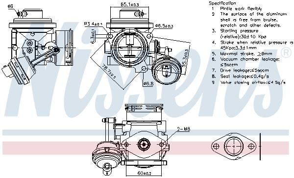 98298 Nissens Клапан рециркуляції відпрацьованих газів EGR