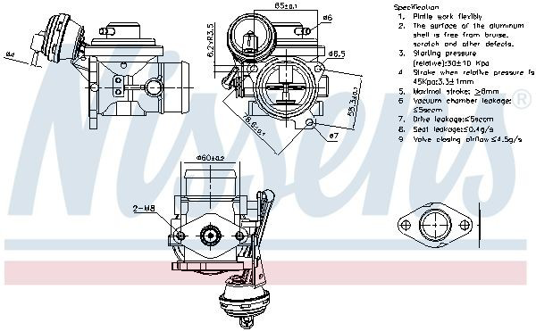 Клапан EGR Nissens 98302 ціна, від 56.31 USD