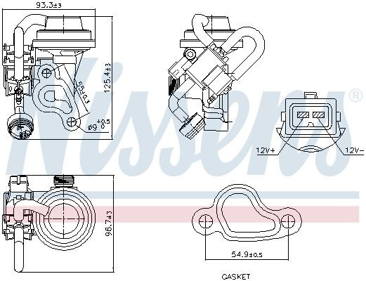 98344 Nissens Клапан рециркуляції відпрацьованих газів EGR
