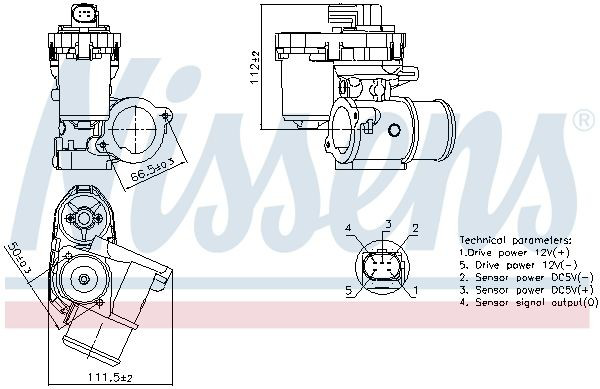 98347 Nissens Клапан рециркуляції відпрацьованих газів EGR