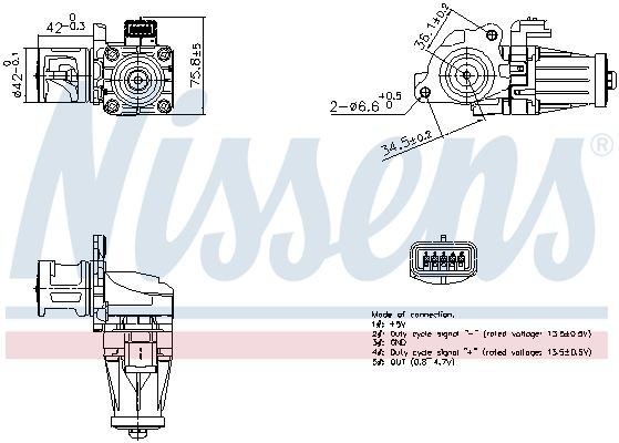 98376 Nissens Клапан рециркуляції відпрацьованих газів EGR