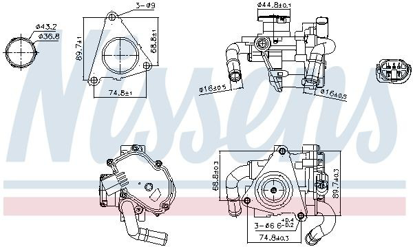 98404 Nissens Клапан рециркуляції відпрацьованих газів EGR