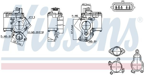 98463 Nissens Клапан рециркуляції відпрацьованих газів EGR