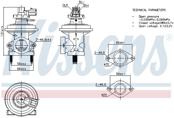 98474 Nissens Клапан рециркуляції відпрацьованих газів EGR