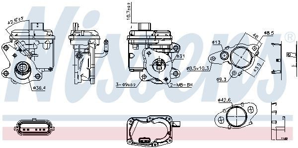 Клапан EGR Opel 95519073 ціна, від 207.29 USD