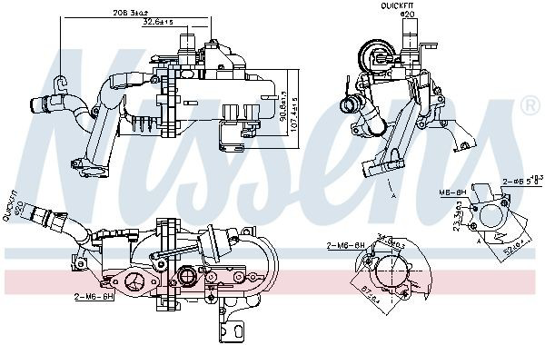 989285 Nissens Радіатор системи EGR рециркуляції вихлопних газів