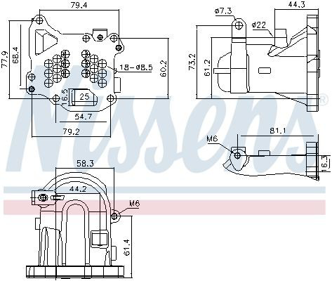 989313 Nissens Радіатор системи EGR рециркуляції вихлопних газів