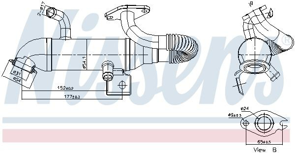 989408 Nissens Радіатор системи EGR рециркуляції вихлопних газів