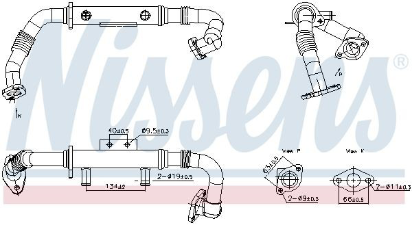 989428 Nissens Радіатор системи EGR рециркуляції вихлопних газів