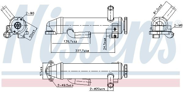 989430 Nissens Радіатор системи EGR рециркуляції вихлопних газів