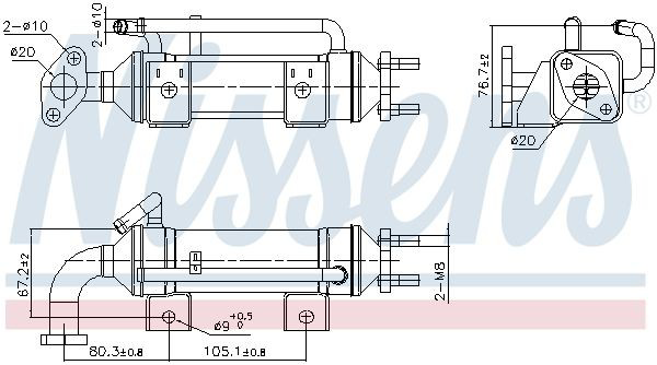 Радіатор системи EGR рециркуляції вихлопних газів HMP6M349F464BA Hmpx