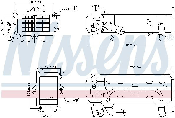 989447 Nissens Радіатор системи EGR рециркуляції вихлопних газів