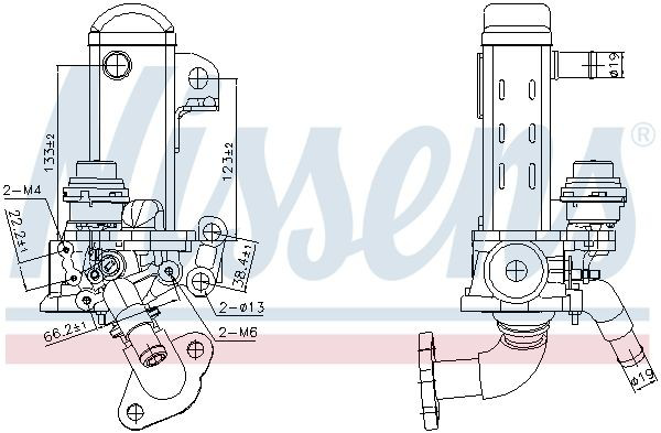 989461 Nissens Радіатор системи EGR рециркуляції вихлопних газів