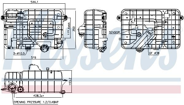 Бачок розширювальний Nissens 996053
