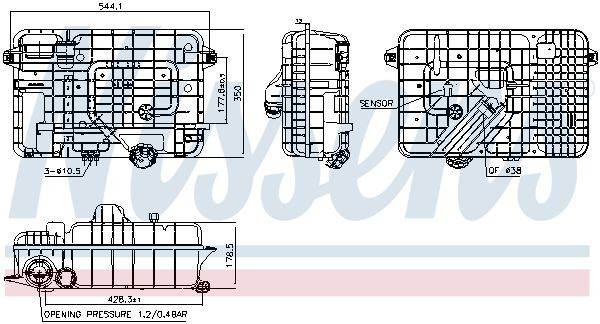 996054 Nissens Розширювальний бачок охолодження