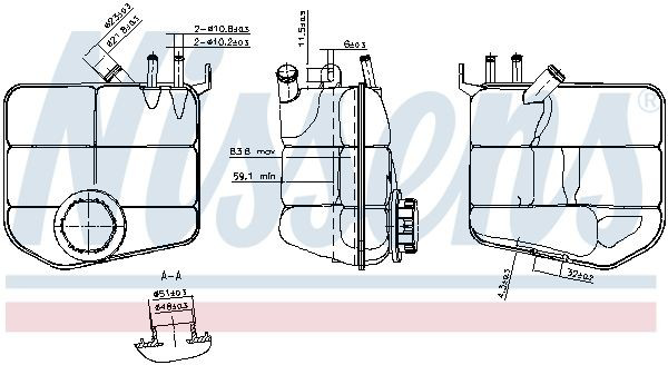 Купити 996143 Nissens Водяний бачок системи охолодження