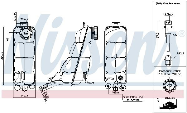 Бачок розширювальний Nissens 996152