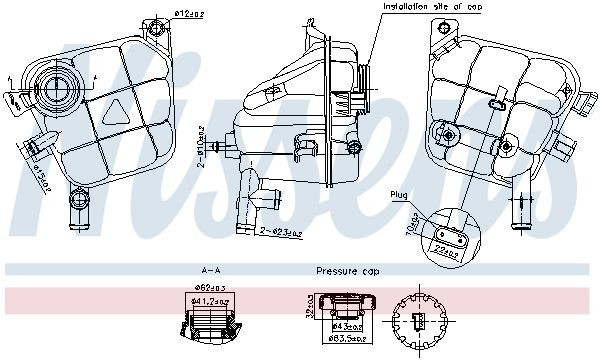 996207 Nissens Розширювальний бачок охолодження