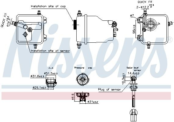 996274 Nissens Розширювальний бачок охолодження
