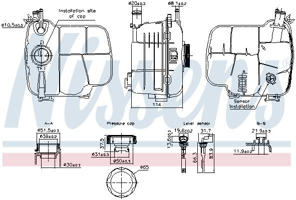 996305 Nissens Розширювальний бачок охолодження