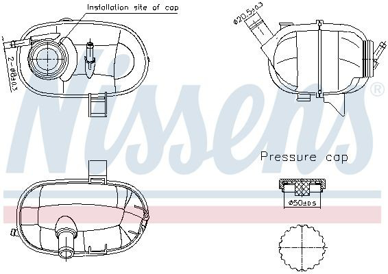 996339 Nissens Розширювальний бачок охолодження