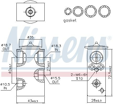 Клапан TRV, кондиціонера 999248 Nissens