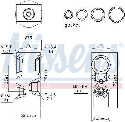 Клапан TRV, кондиціонера Nissens 999289 ціна, від 27.13 USD