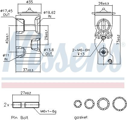 Клапан TRV, кондиціонера Nissens 999290 ціна, від 28.08 USD