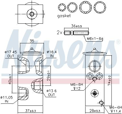 Клапан TRV, кондиціонера Nissens 999292 ціна, від 37.19 USD