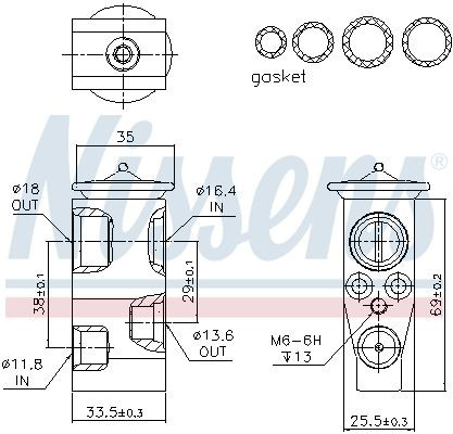 Клапан TRV, кондиціонера 999315 Nissens