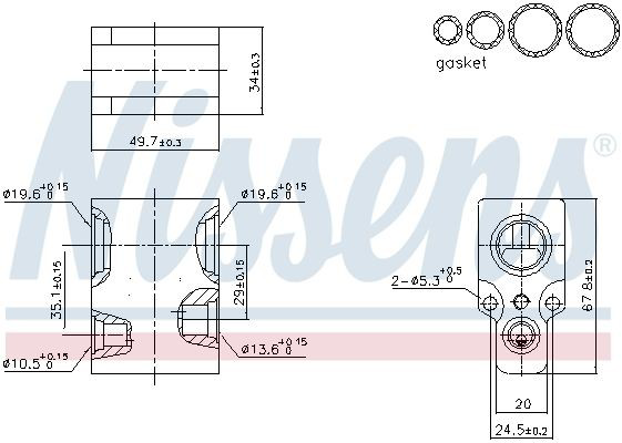 Клапан TRV, кондиціонера 999346 Nissens