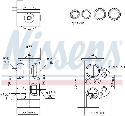 Купити 999375 Nissens Клапан TRV, кондиціонера
