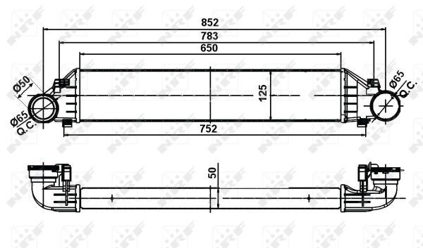 Купити 30161A NRF Радіатор интеркуллера