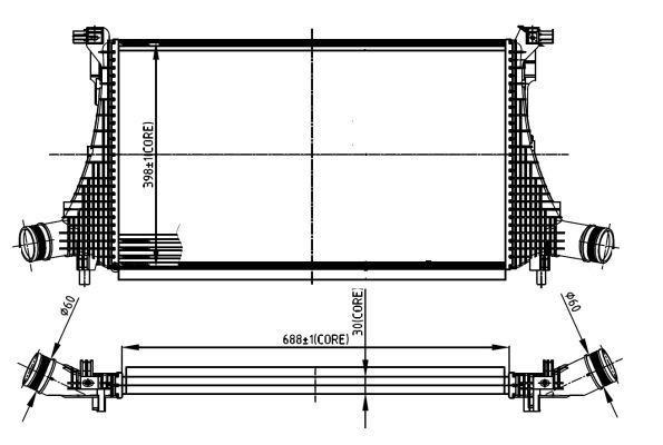 Радіатор інтеркулера NRF 309059