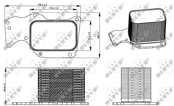 Радіатор масляний NRF 31284 ціна, від 39.94 USD