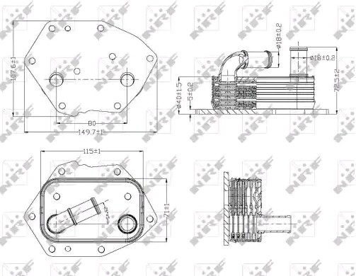 Радіатор масляний (холодильник), під фільтром NRF 31313 ціна, від 84.42 USD