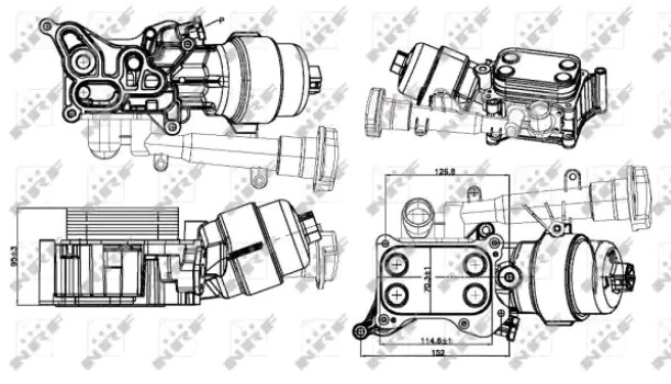 31326 NRF Корпус маслофільтра