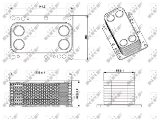 Радіатор масляний NRF 31339 ціна, від 38.59 USD