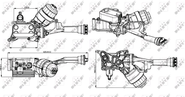 Купити 31348 NRF Корпус масляного фільтра