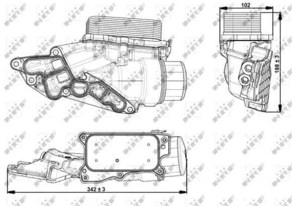 Корпус масляного фільтра NRF 31351